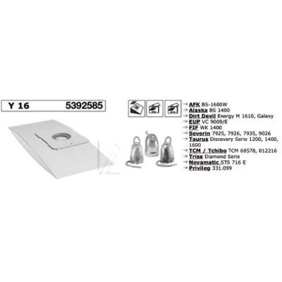 Y16 SAC ASPIRATOR, 5BUC. 000177-K Rowenta FILTERCLEAN foto