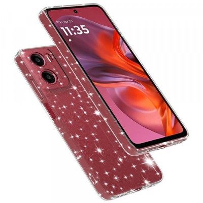 Husa pentru Motorola Moto E15 / G05, Techsuit, SparkleSkin, Transparenta foto
