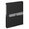Mapa PP A4 40mm EOTG, inchidere buton cu elastic, negru opac