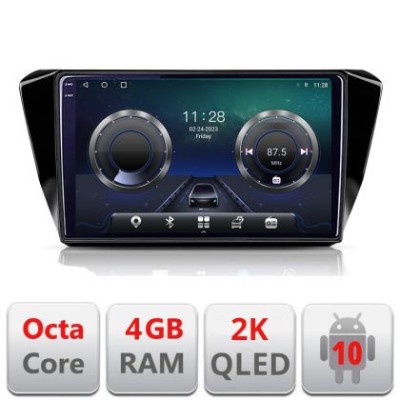 Navigatie Skoda Superb 3 2015- C-932 Android Octa Core Ecran 2K QLED GPS 4G 4+32GB 360 KIT-932+EDT-E410-2K CarStore Technology foto