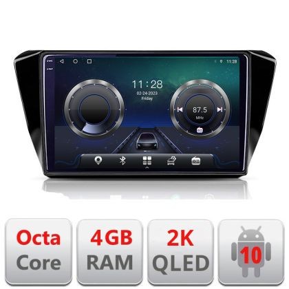 Navigatie Skoda Superb 3 2015- C-932 Android Octa Core Ecran 2K QLED GPS 4G 4+32GB 360 KIT-932+EDT-E410-2K CarStore Technology