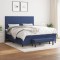 vidaXL Pat box spring cu saltea, albastru, 180x200 cm, material textil 3136459