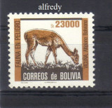BOLIVIA 1985, Fauna, MNH, serie neuzata, Nestampilat
