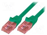 Cablul patch U/UTP 6 litat Cu LSZH verde 5m 26AWG LOGILINK