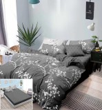 Cumpara ieftin Lenjerie Pat Bumbac Solomon Sx170 Gri, 6 Piese, Cu Elastic, 180x200 cm. Husa pilota 200x230 cm, Fata perna 55x75 cm, 70x70 cm