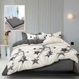 Lenjerie de pat finet 6 piese, cearceaf pat cu elastic, cearceaf pilota 200x230, 2 fete perna 50x70, 2 fete perna 70x70, Extra, Stelute Relax KipRoom