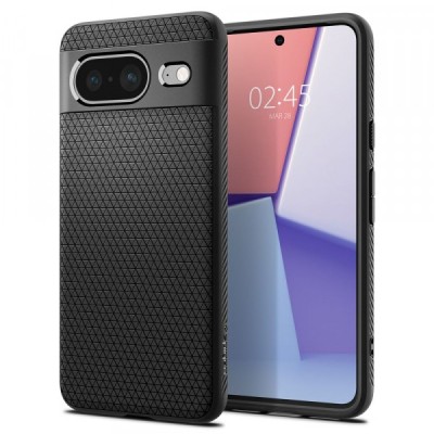 Husa pentru Google Pixel 8, Spigen, Liquid Air Matte, Neagra ACS06274 foto