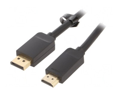 Cablu DisplayPort la HDMI 2m Negru foto