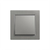 &Icirc;ntrerupător unipolar cu un singur circuit Nova 101 cu cadru gri
