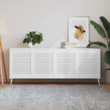 Uși Dulap Lemn Masiv Pin Alb 61.5x49.4 cm 4 Buc. vidaXL Design Lambriu Accesorii Mobilă