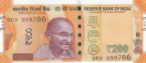 INDIA █ bancnota █ 200 Rupees █ 2021 █ P-113 █ UNC █ necirculata