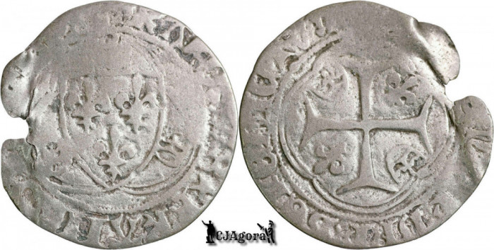 1456 (Iunie), Blanc &agrave; la Couronne - Carol al VII-lea - Dijon - Regatul Franței