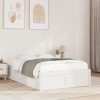 Gossi cadru de pat fara saltea, alb, 135x190 cm, lemn masiv de pin