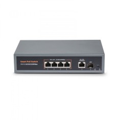Switch smart PoE 4 porturi 100 1000mbps, 78W, 4GE(PoE)+1GE+1SFP, G0411GB-C