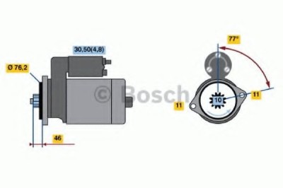 Starter VW NEW BEETLE (9C1, 1C1) (1998 - 2010) BOSCH 0 986 020 280 foto