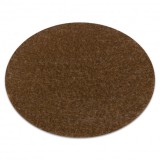 Covor BUENOS cerc 6650 shaggy uni, o singură culoare bej, cerc 150 cm