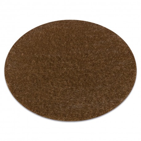 Covor BUENOS cerc 6650 shaggy uni, o singură culoare bej, cerc 150 cm