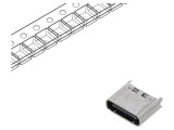 Soclu USB C pentru PCB SMT PIN 24 Gen2 USB 3.1
