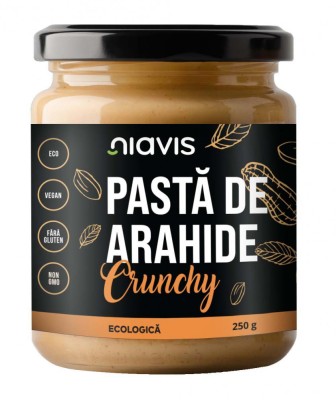Crema Tartinabila de Arahide Crunchy Bio 250gr Niavis foto