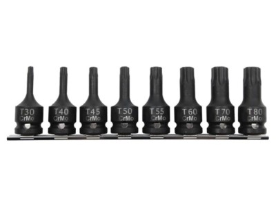Set 8 chei tubulare Torx impact PROLINE oțel crom-molibden foto