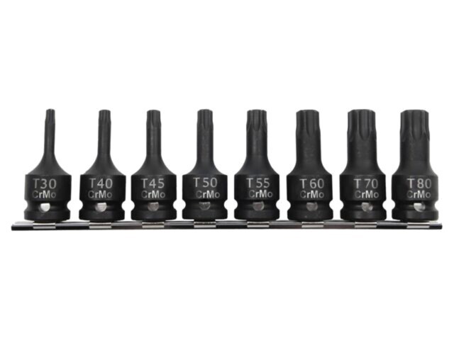 Set 8 chei tubulare Torx impact PROLINE oțel crom-molibden
