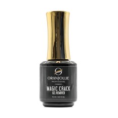 Solutie Magic Crack Gel Remover, pentru Indepartarea Gelului sau Ojei Semipermanente, Transparent Gold, 15 ml
