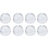 Set 8 bucati protectie colturi, universale, pentru siguranta copiilor, din silicon, rotunde, pentru mese, paturi, dulapuri, transparent