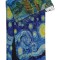 Fular tip esarfa pictata multicolor 2, casmir, 08 albastru/galben