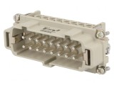 Conector HDC cu 16 Inserturi de Contact Tată PE