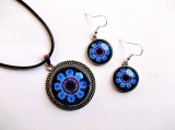 set colier si cercei cu mandala 34012