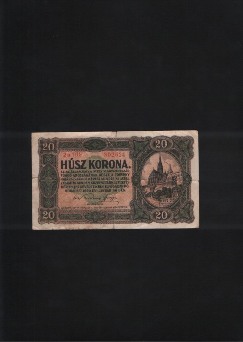 Ungaria 20 korona 1920 seria302624