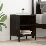 VidaXL Noptiere 2 piese Stejar Negru 40x30x50 cm Lemn Ingineresc