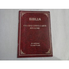 BIBLIA: CEA MAI CITITA CARTE DIN LUME - DE MISIONAR EWALD FRANK
