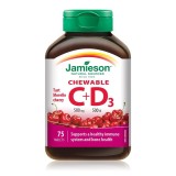 Vitamina c 500mg + d3 500ui cirese 75cpr masticabile, Jamieson