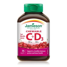 VITAMINA C 500MG + D3 500UI CIRESE 75CPR MASTICABILE