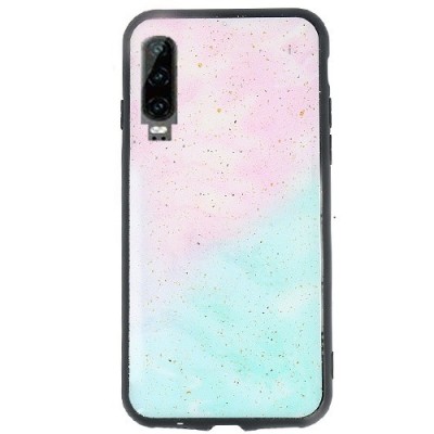 Husa telefon Plastic Huawei P30 Marble Glitter foto