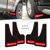 Set 4 Apărători Noroi Silicon Auto Universal Sport Fata Spate Negru/Rosu Protectie Murdarie Zgarieturi SUV Camioneta