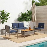 vidaXL Set de grădină cu pernă oțel 42025106