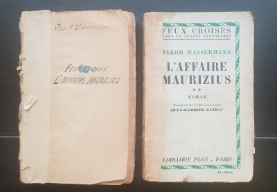 L&amp;#039;Affaire Maurizius - Jakob Wassermann (2 vol.), 1930 (limba franceză) foto