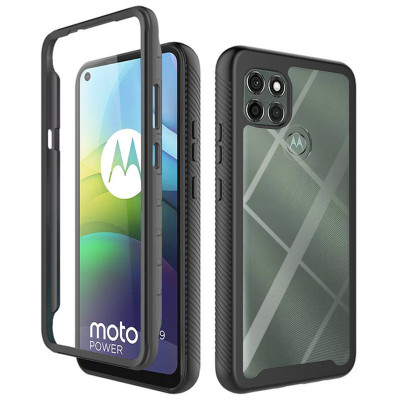 Husa pentru Motorola Moto G9 Power + Folie - Techsuit Defense360 Pro - Black foto