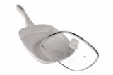 Tigaie Grill Aluminiu Heinner Mozaik 28x4 cm, Capac Sticla, Inductie, Antiaderenta