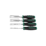 Cumpara ieftin Dalta cr-v pentru lemn, maner bicomponent set 4, Hanbon HB132201