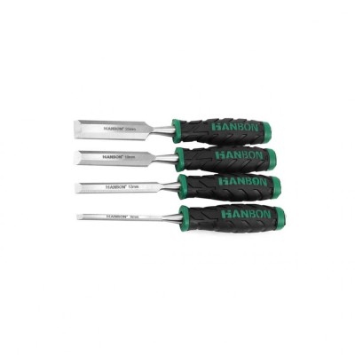 Dalta cr-v pentru lemn, maner bicomponent set 4, Hanbon HB132201 foto