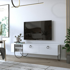 COMODA TV Norfolk Tv Stand, Alb, 36x44x150 cm