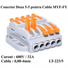 Conector Doza, 5-5 pentru Cablu, LT5 foto