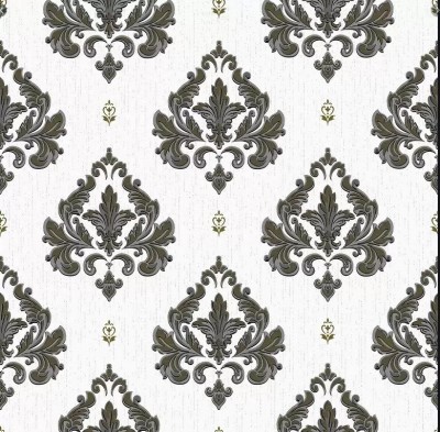 Tapet clasic, baroc, auriu, gri, alb, elegant, simplex, dormitor, Kontinent, 40601 foto