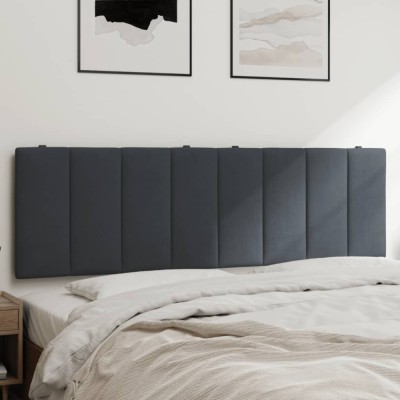 vidaXL Pernă tăblie de pat, Hanko, gri &amp;icirc;nchis, 160 cm, catifea 374676 foto