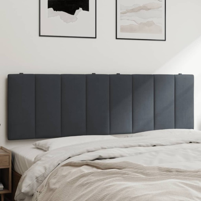 vidaXL Pernă tăblie de pat, Hanko, gri &icirc;nchis, 160 cm, catifea 374676