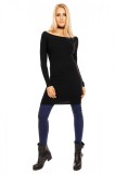 N578-1 Rochie scurta tricotata cu decolteu bardot