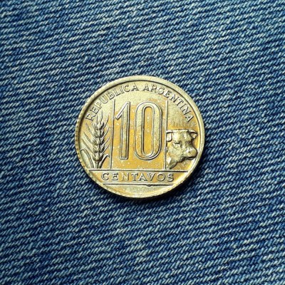 10 Centavos 1943 Argentina foto
